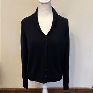 Talbots Women's Navy blue Shawl Collar Cardigan Size S EUC
